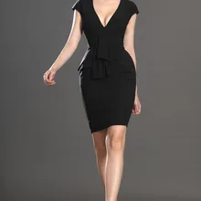 Новое Элегантное коктейльное платье-футляр с рукавами-крылышками и v-образным вырезом