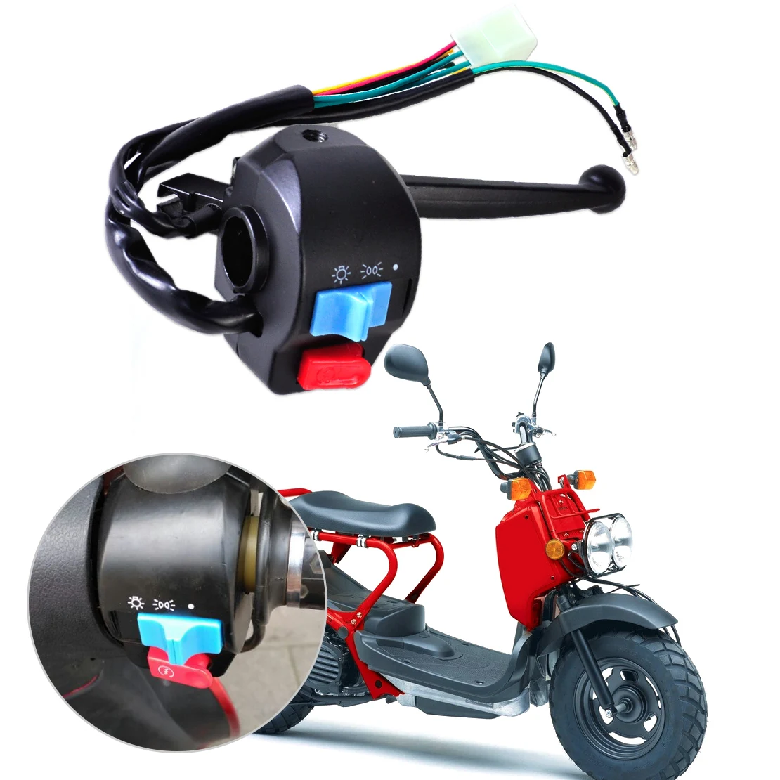 

beler Right 7/8" Electric Start Handlebar Lever Controller Switch Fit for Bobber Chopper Honda Yamaha Motorcycle Scooter