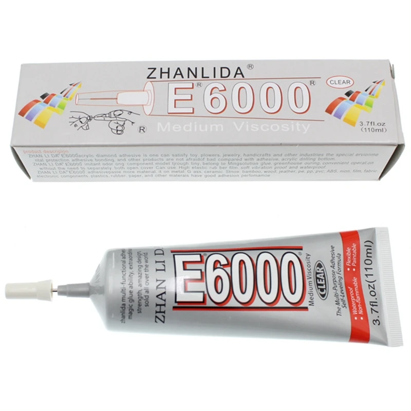 110 мл промышленный супер E6000 жидкий клей Zhanlida E 6000 Ткань Текстиль Металл Bts