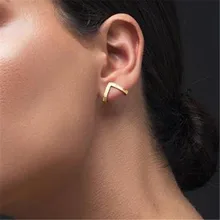 Серьги Aretes Oorbellen, американская мода, новинка, v-образные карманные шпильки, ушные крючки, от производителя