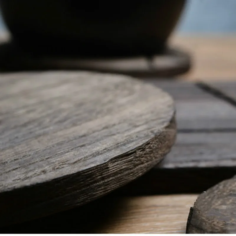 DUNXDECO настольная подстилка деревянная тарелка коврик с горячей изоляцией чайная чашка набор ковриков винтажный деревенский художественный стол Аксессуары декор 2 шт
