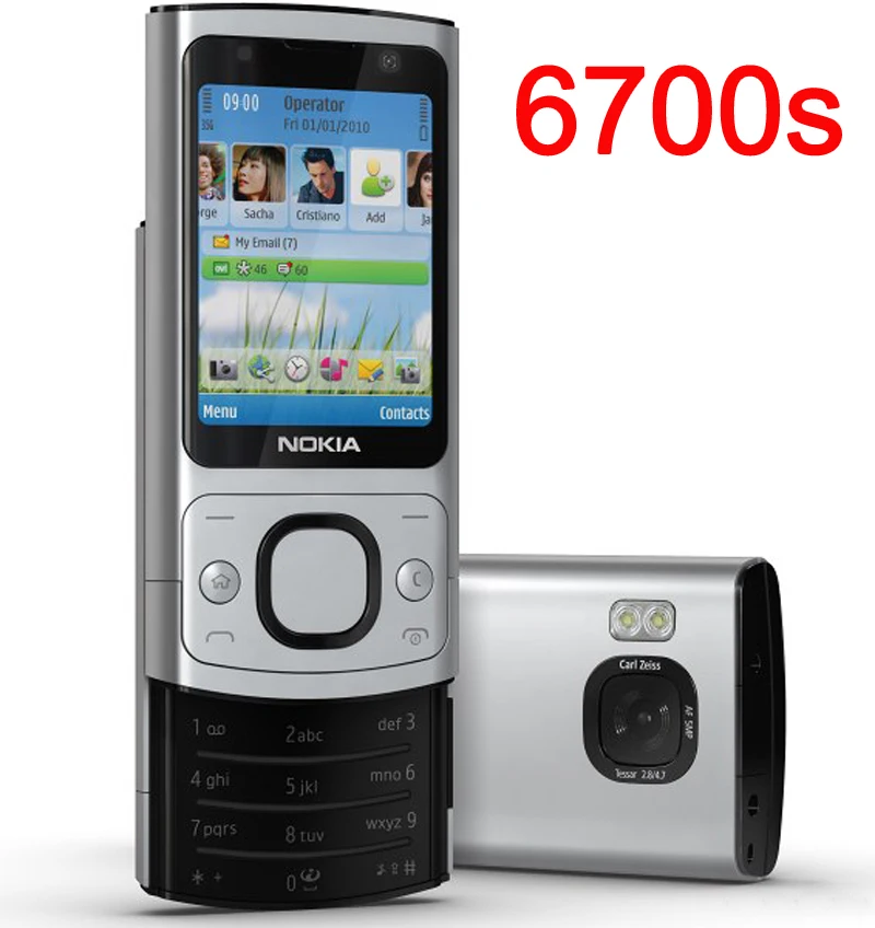 NOKIA 6700s 6700 Silder мобильный телефон 3g GSM разблокированный Восстановленный телефон серебристый