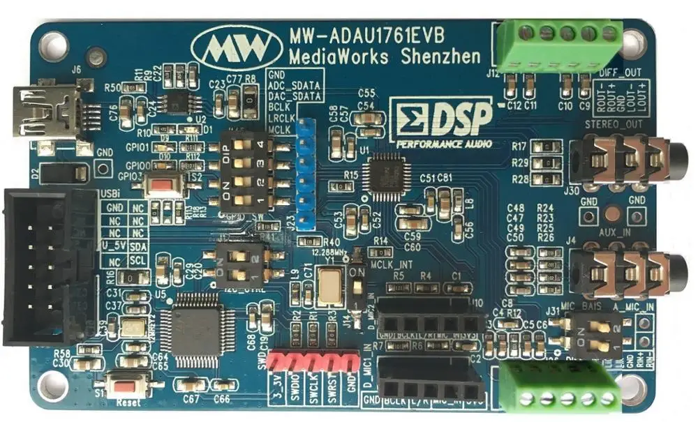 US $136.99 For ADAU1761 development board SigmaDSP development board ADAU1761 chip