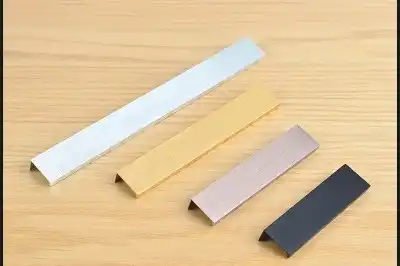 1pcs Recessed Handle Gold Cabinet Handles Black Lengthen
