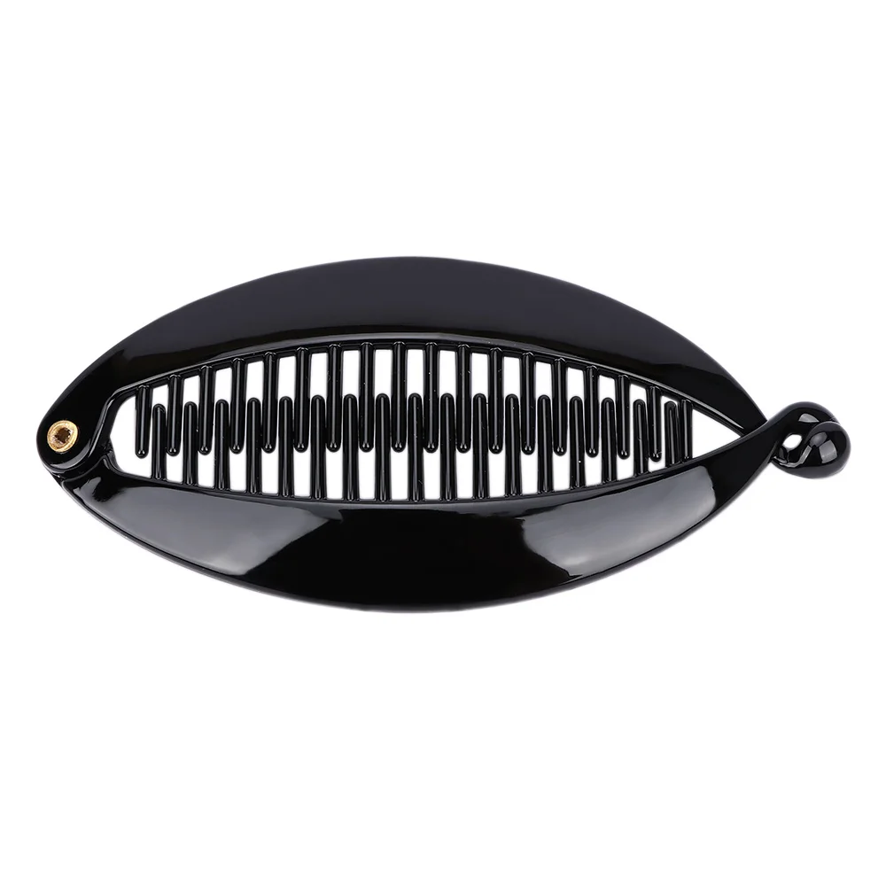 NEW 12cm Black banana fish clip womens hair accessory fashion