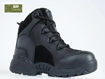 

Good Quality HANWILD Tactical Man Combat Shoes Hunting Gear Boots Hiking Climbing Breathable Sport Shoes Leather Sneakers