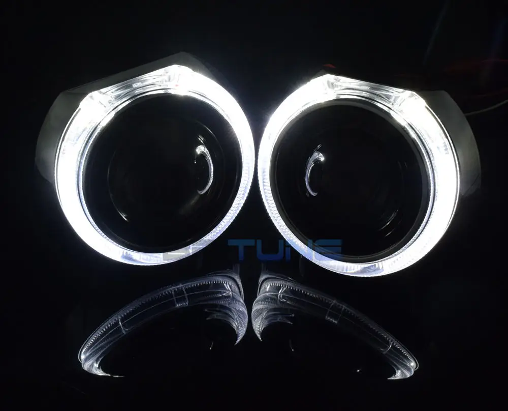 Линзы для фар светодиодный проектор Angel Devil Eyes HID H4 H7 Биксеноновые линзы 2,5 автомобилей H1 ксеноновые автомобильные фары аксессуары для модернизации