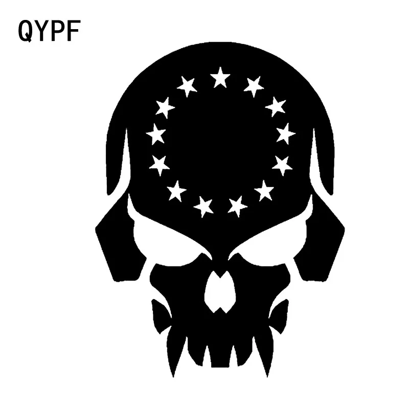 QYPF 12,1*16,3 см интересно череп Pentagram украшения наклейки Высокое качество аксессуары графический винил C16-0172