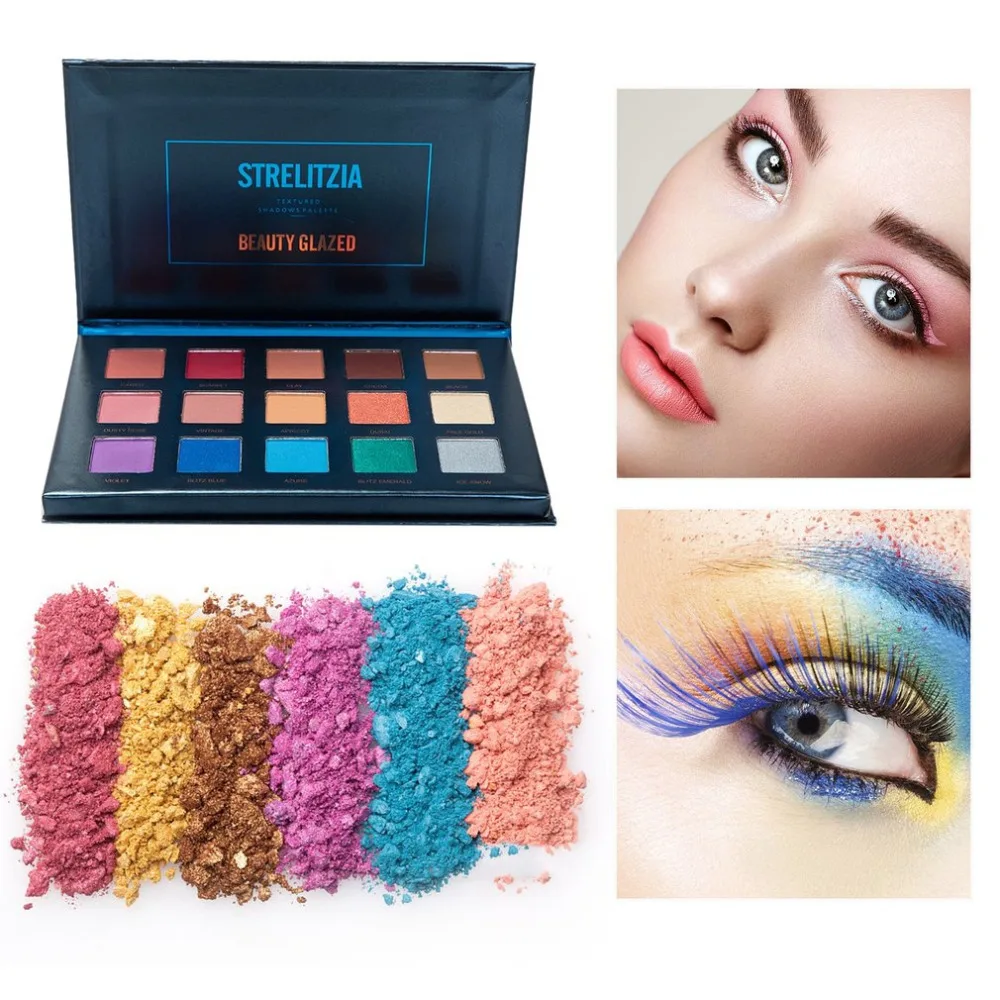 Beauty Glazed 15 видов цветов Палитра теней для век матовый пигмент мерцающие блестки