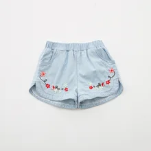 Summertime 2016 baby girls shorts,Fashion,Floral Hot pant,Girl clothing,Elastic Waist girls jeans.Kids shorts,girl wear