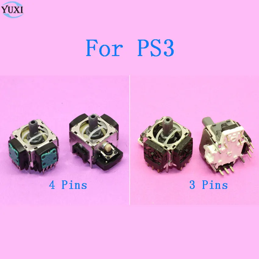 

YuXi 1pcs Sensor Module Potentiometer 3P 4P For Dualshock 3 PS3 Controller Gamepad 3D Analog Joystick Grips stick repair parts.