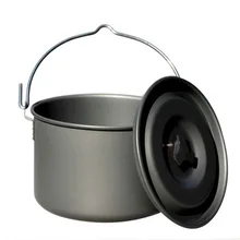 5L кухонная утварь кухонная посуда для кемпинга на открытом воздухе подвесной походные кастрюля и сковорода алюминиевый сплав Кемпинг принадлежности для приготовления пищи