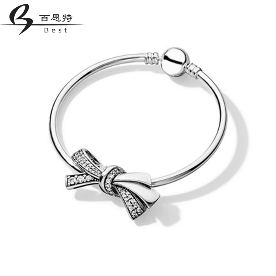 

BEST 100% 925 Sterling Silver 1:1 Brand New Temperament Butterfly Charm Beaded Bracelet Set Free Shipping