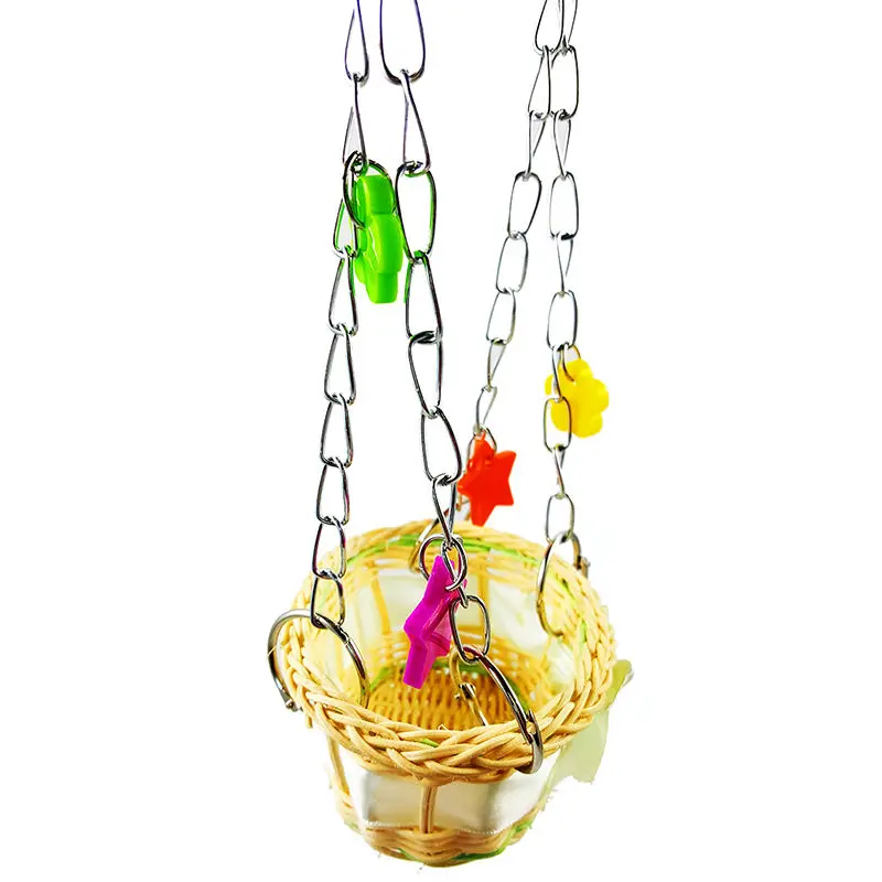 Bird Chew Toy Parrot Parakeet Budgie Cockatiel Cage Hammock Swing Toy Hanging Toy
