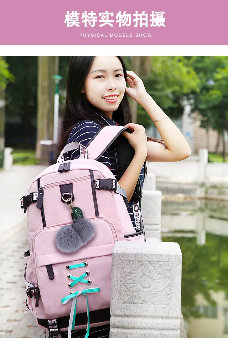Рюкзак для студентов средней школы, сумка для девочек, сумка на плечо, Женский Большой Вместительный рюкзак, Корейская водонепроницаемая сумка для ноутбука