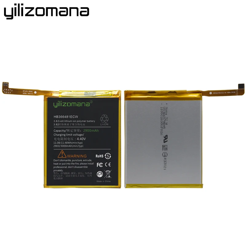YILIZOMANA HB366481ECW запасная батарея для телефона 3000 мАч Huawei Ascend P9 P10 P20 Lite Honor 8 9 5C 6C Pro G9