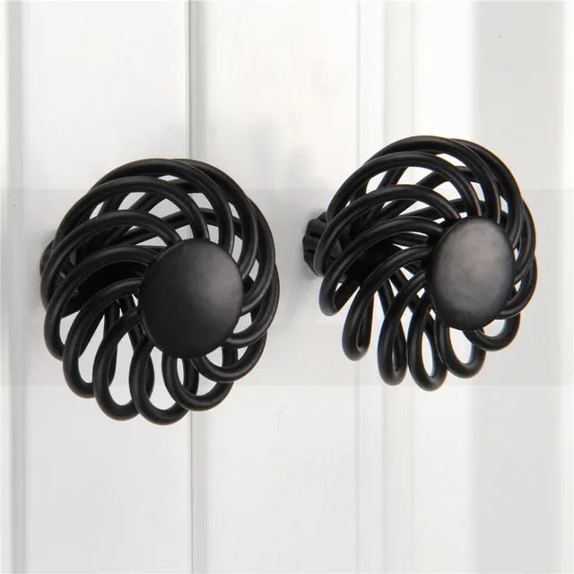 Antique Round Birdcage Cabinet Cupboard Kitchen Drawer Door Handle Antique Round Birdcage Cabinet Cupboard Kitchen Drawer Door Handle S Pulls Black Zinc Aolly Bird Cage