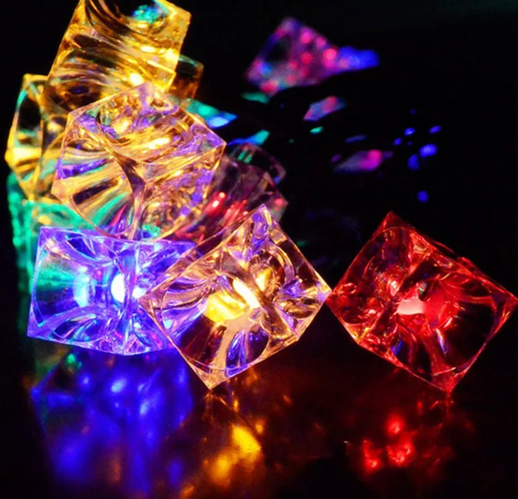6,5 м 30 кубики льда со светодиодами солнечные гирлянды светодиодный Сказочный свет для рождественской свадебной вечеринки фестиваль для наружной и внутренней подсветки декоративный - Испускаемый цвет: Multicolor