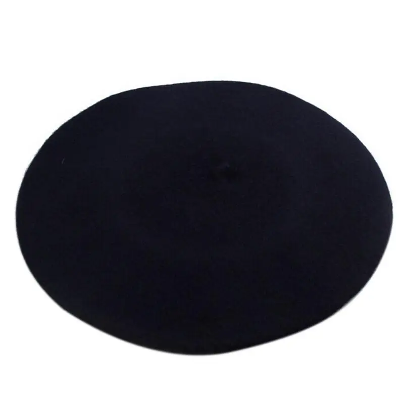 Navy Blue Новинка, женская зимняя шапка, берет, женская шапка из смеси шерсти и хлопка, 16 цветов, новые женские шляпы, шапка s, черная, белая, серая, розовая, Boinas De Mujer - Цвет: Navy Blue