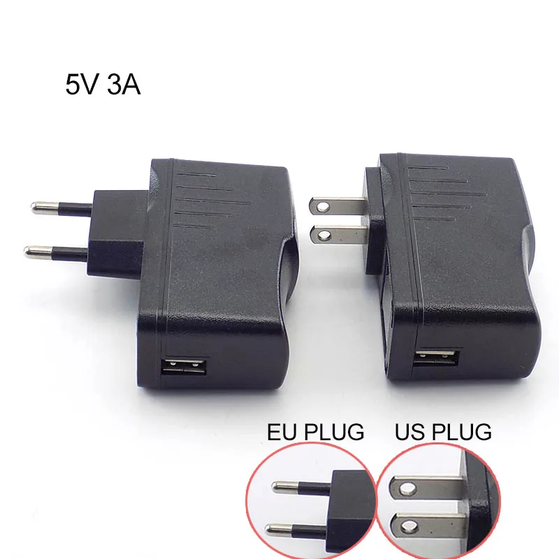 

5V 3A Micro USB Charger Wall Charging Universal Output 100V-240V AC to DC Power Adapter Supply EU US Plug
