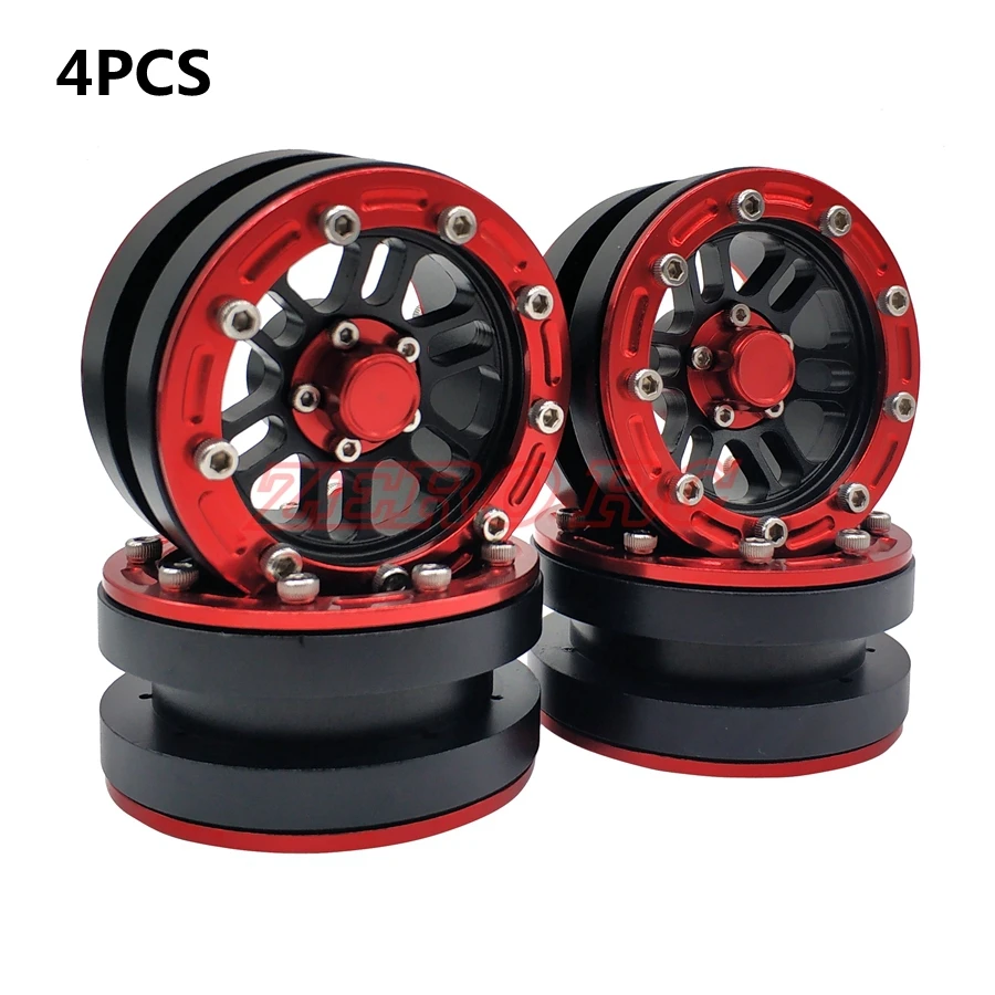

4PCS ROCK CRAWLER METAL 1.9 Inch Beadlock Wheel For AXIAL SCX10 TRX-4 9SCX10 II JEEP RC CAR
