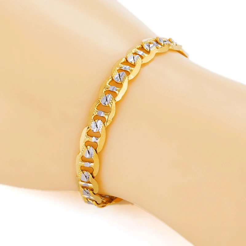 two colour gold bracelets