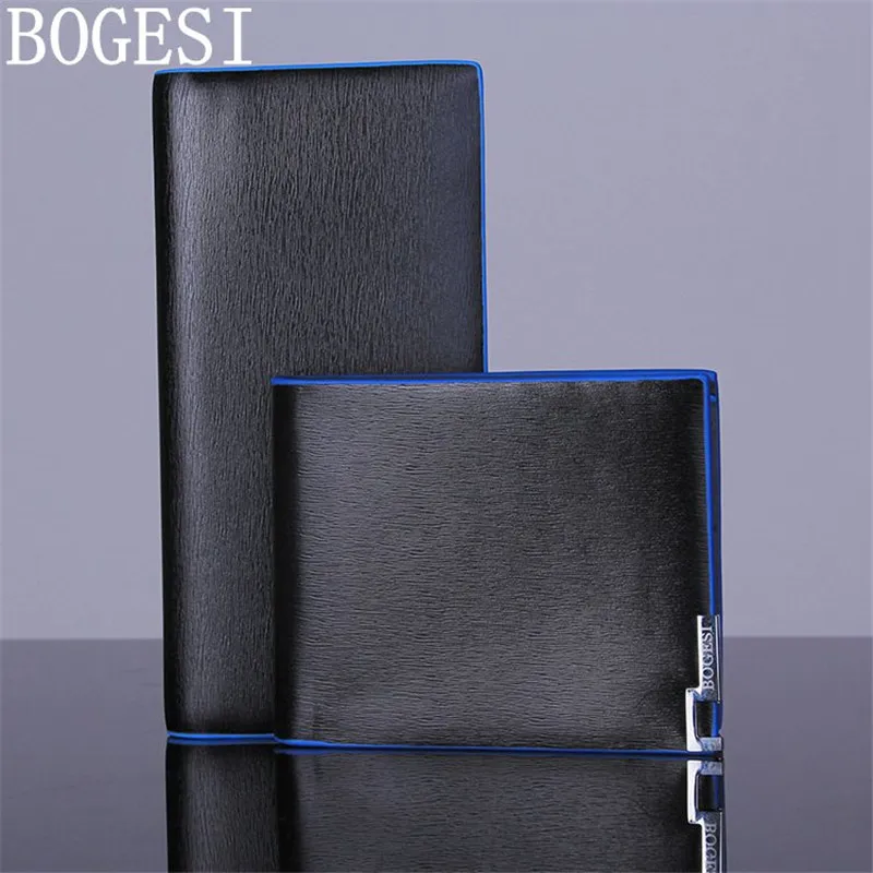 

BOGESI Men's Long Wallet Men's Bogesi Brand Handbag Card Holder Solid Wallet Hand Bag PU Leather Business Men's Wallet Currency
