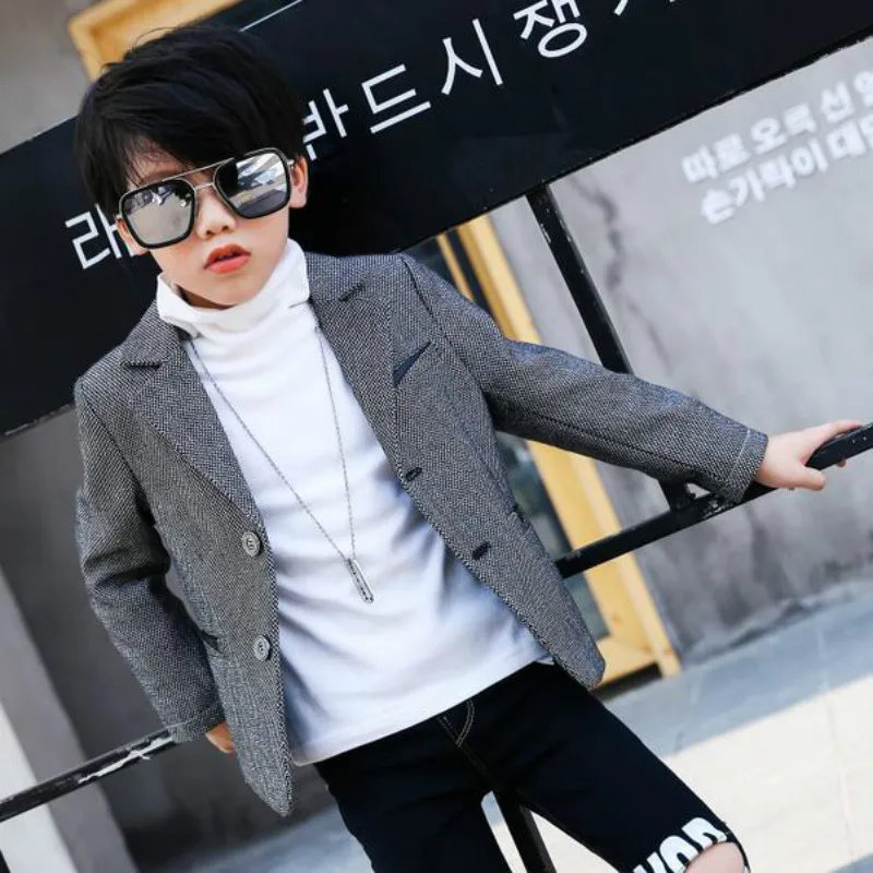 

Baby boy jacket fashion long sleeve 2018 autumn new boy suit jacket Korean children's casual suit jacket children's jacket