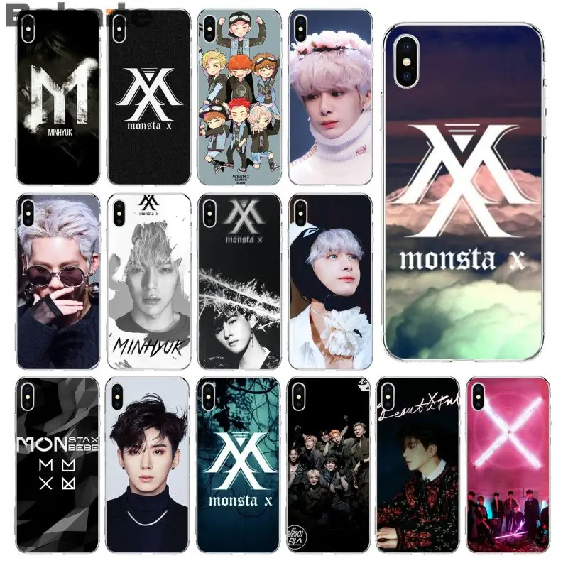

Babaite Monsta X KPOP Boy Group Smart Cover Transparent Soft Shell Phone Case for Apple iPhone 8 7 6 6S Plus X XS MAX 5 5S SE XR