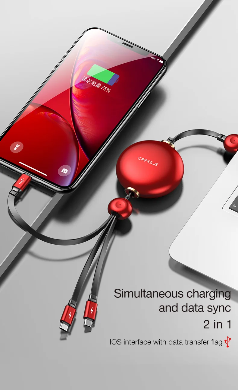 3 in 1 Retractable cable for iphone huawei xiaomi samsung   (12)