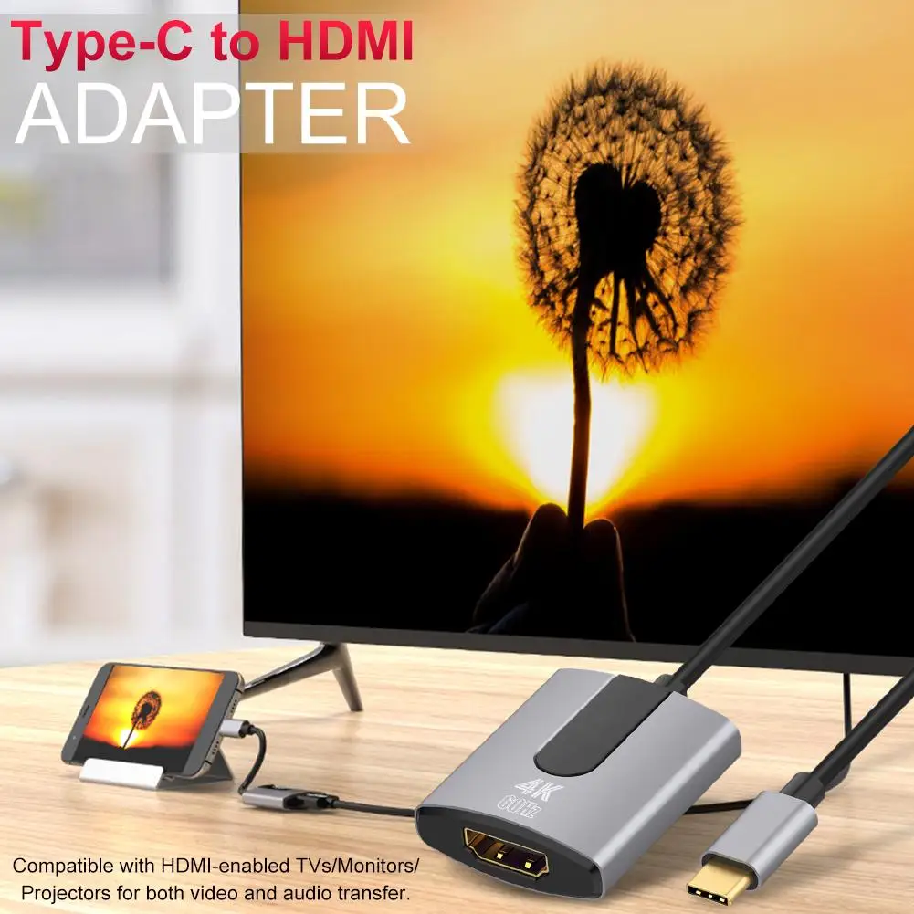 Кабель адаптер USB C HDMI 4K 60 Гц Type c на для MacBook Air IPad Pro Huawei Mate 20 P20 Galaxy S9 кабель HDMI|Кабели