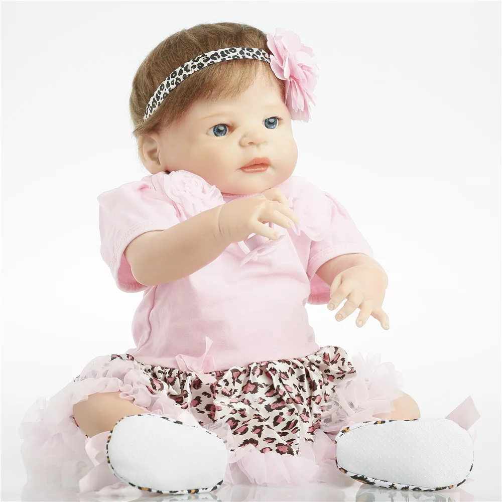 

SanyDoll 22 inch 57 cm Silicone reborn dolls, lifelike doll reborn lovely doll's birthday gift
