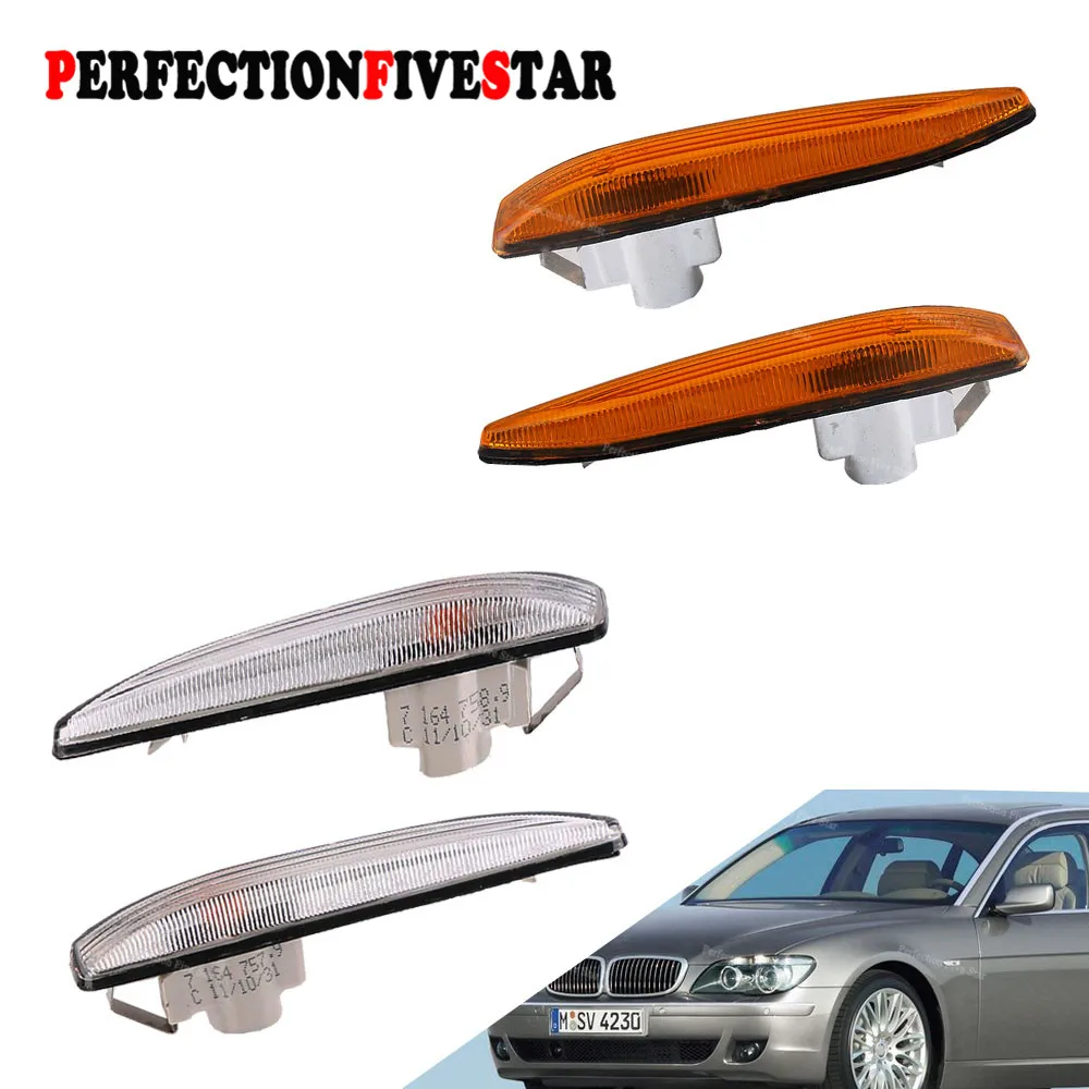 

63137164755 63137164756 Left Right Side Marker Corner Lamp Parking Light Cornerlight For BMW E65 E66 745i 760i 2002-2005 Yellow