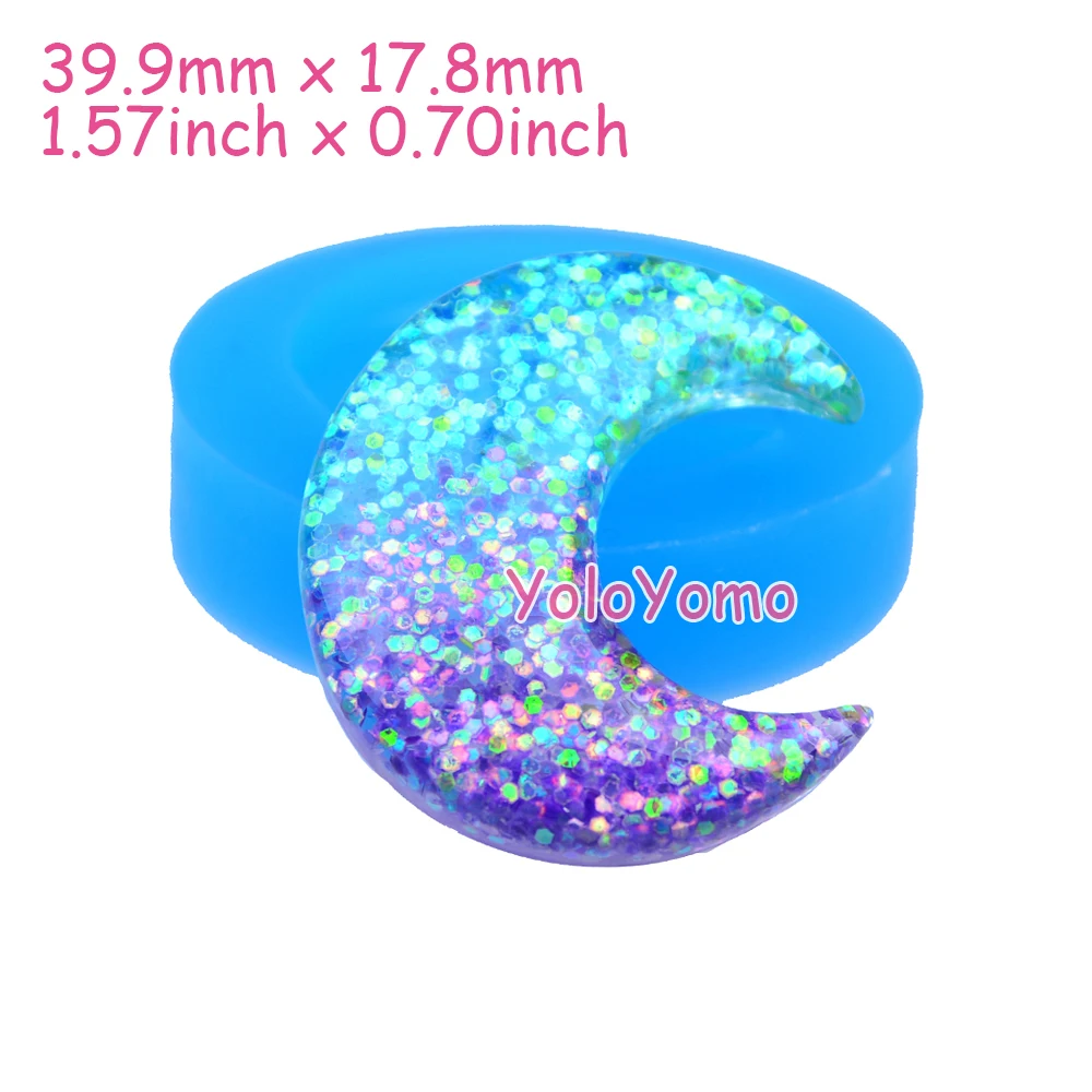 P535YL 39 9 мм Luna силиконовая форма полумесяц Форма луна Ювелирные изделия DIY