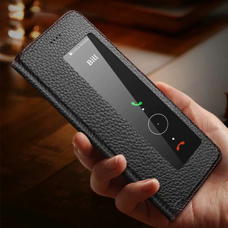 for Huawei P30 Pro Genuine Leather Case for Huawei P30 lite nova 4e Flip Wallet Smart Sleep Phone Cover for Huawei Honor V20