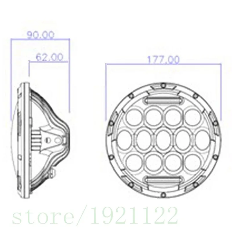 75w 7inch led healight with DRL Philips 11s0jpg