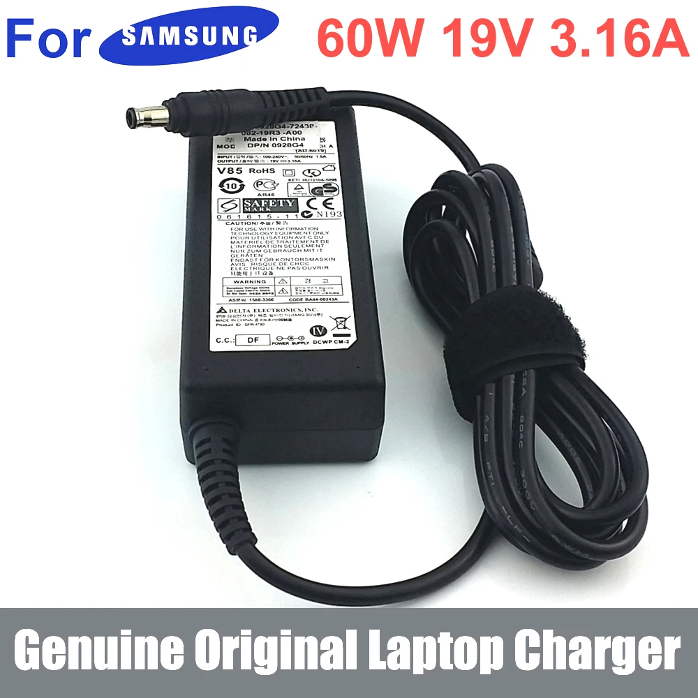 Genuine Original 60W 19V 3.16A AC Adapter Charger Power Supply For