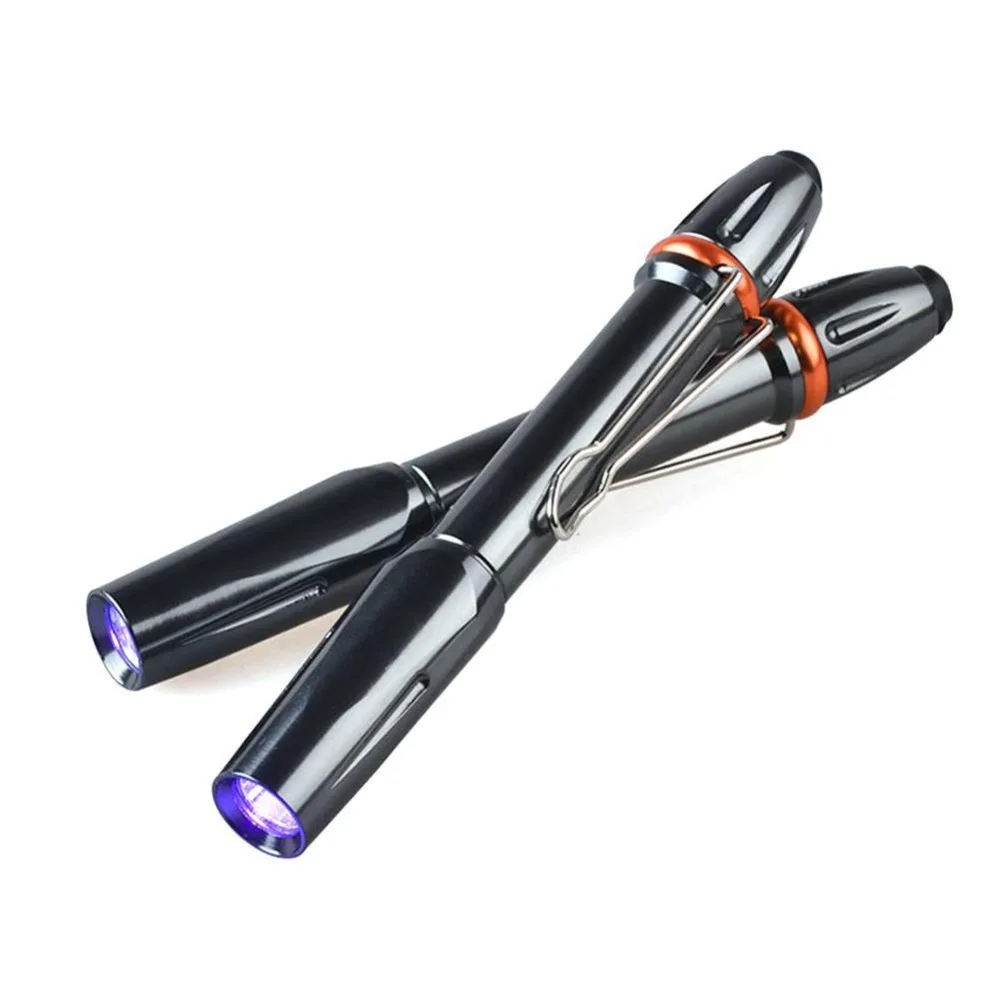 

A flashlight For Identifying Fake Money Mini 5W 395nm LED Lamp Black Light Ultra Violet Flashlight