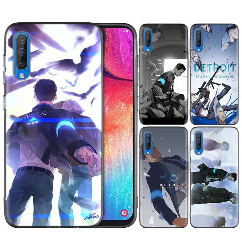 

Black Dark Silicone Case for Samsung Galaxy A50 A30 A10 M30 Cases Cover Shell Coque Detroit Become Human