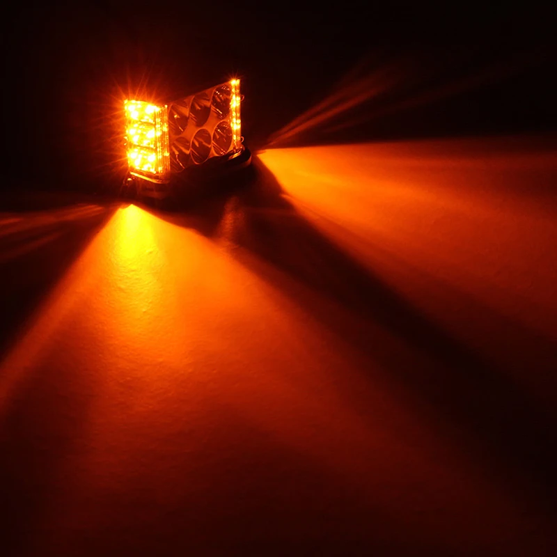 4 Inch 36W LED Side Shooter Work Light Combo Beam White+Amber Offroad Newest