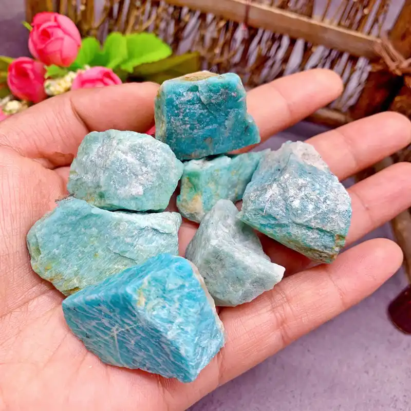 50g Natural Raw Amazonite Crystal Rough Stone Specimen Healing Crystal Love Natural Stones And Minerals Fish Tank Stone Stones Aliexpress