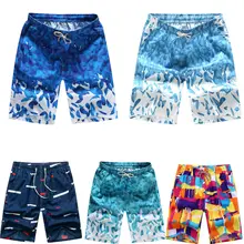 Для Мужчин's летнее пляжный отдых быстросохнущие пляжные штаны; Разноцветные шорты для серфинга