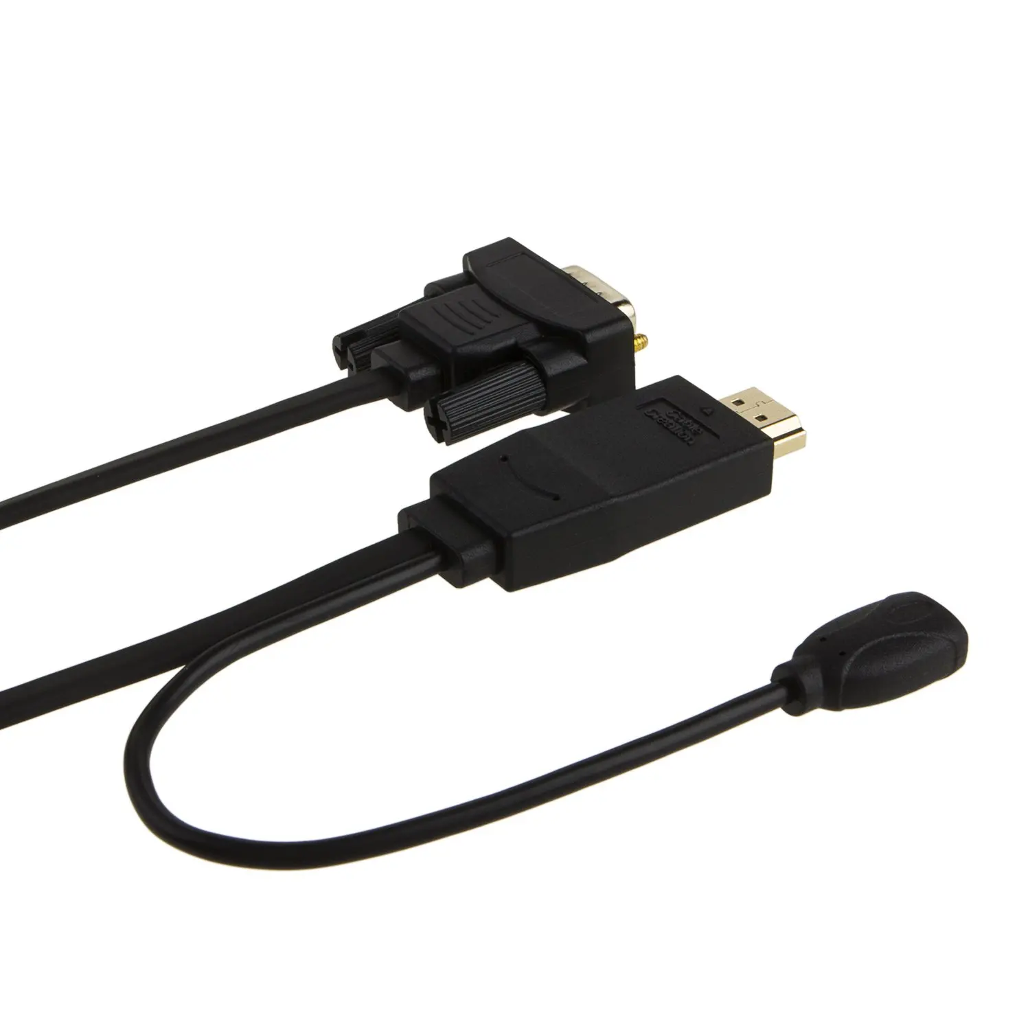 HDMI к VGA HDMI Мужской к VGA Мужской Кабель-адаптер, поддержка 1080 P, для HDTV мониторов displayers ноутбук Настольный компьютер черный