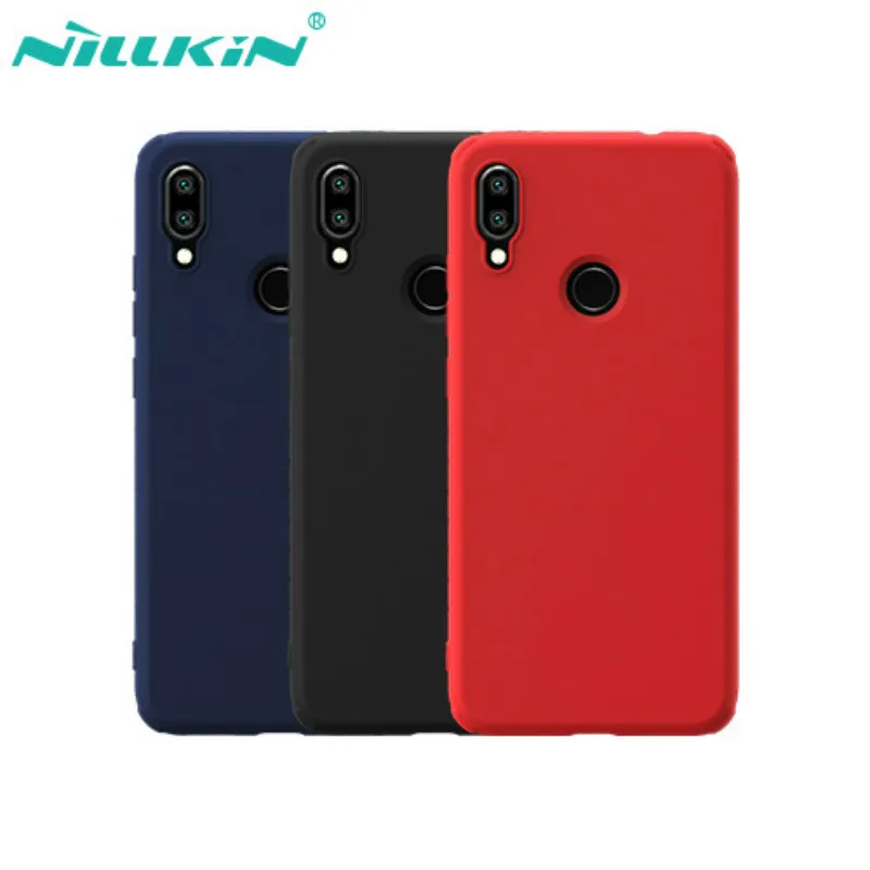 NILLKIN резиновый на резьбе защитный чехол для Xiaomi Redmi Note 7/Redmi Note 7 Pro тонкий мягкий жидкий Силиконовый противоударный чехол для телефона