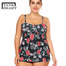 РЕТРО ПРИНТ размера плюс, женский купальник из двух частей, купальник Танкини, купальники для женщин и девушек, купальный костюм для женщин, купальный костюм