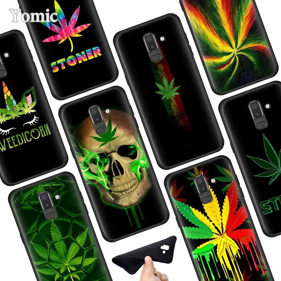 

Abstractionism Art high weed Silicone Phone Case for Samsung Galaxy J8 J6 J4 Plus 2018 A50 A70 A80 S10 Plus S10e Case Cover