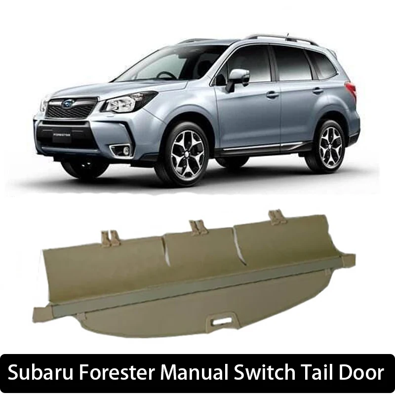 

Car Rear Trunk Security Shield Cargo Cover For Subaru Forester 2013-2017 Manual Switch Tail Door PARCEL SHELF SHADE RETRACTABLE
