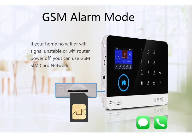 Yobang безопасности WiFi GPRS GSM сигнализация Система французский Беспроводной детектор дыма для домашней безопасности приложение дистанционное управление с IP камерой