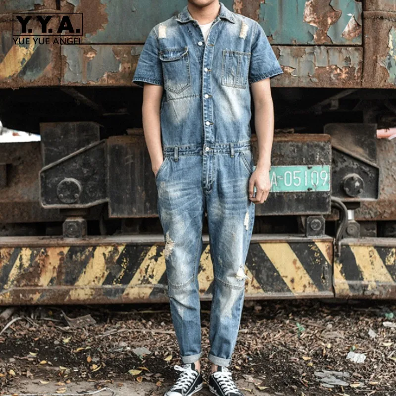 Denim Jeans Jumpsuits | Men's Overalls | Men's Denim Overalls | Mens Denim Jumpsuit - Jeans - Aliexpress