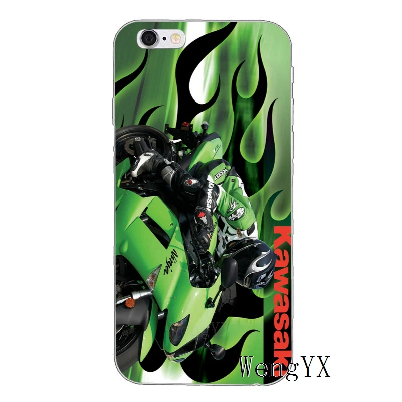 Kawasaki Ninja Zx R спортивный мотоцикл для iPhone X XR XS Max 8 7 plus 6s 6 plus SE 5S 5c 5 4S 4 iPod Touch чехол мягкий чехол для телефона - Цвет: Motorcycle-A-07